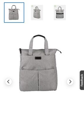 NWOT Bugatti  Reborn Light Gray Convertible Men's Backpack Tote